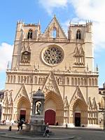 Lyon, Cathedrale Saint Jean, Facade (11)